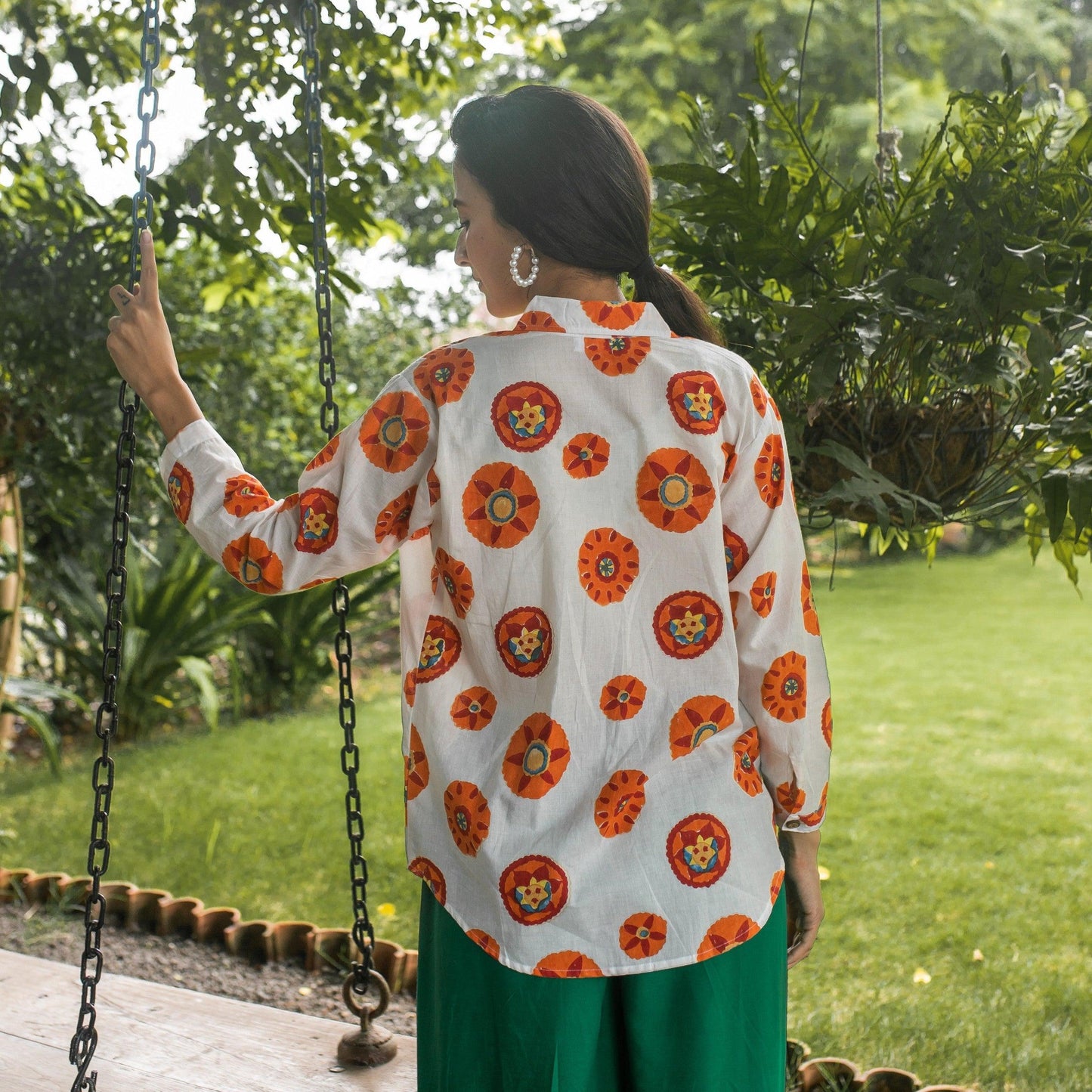 Groovy Canvas Suzani Shirt-Shirts-House of Ekam