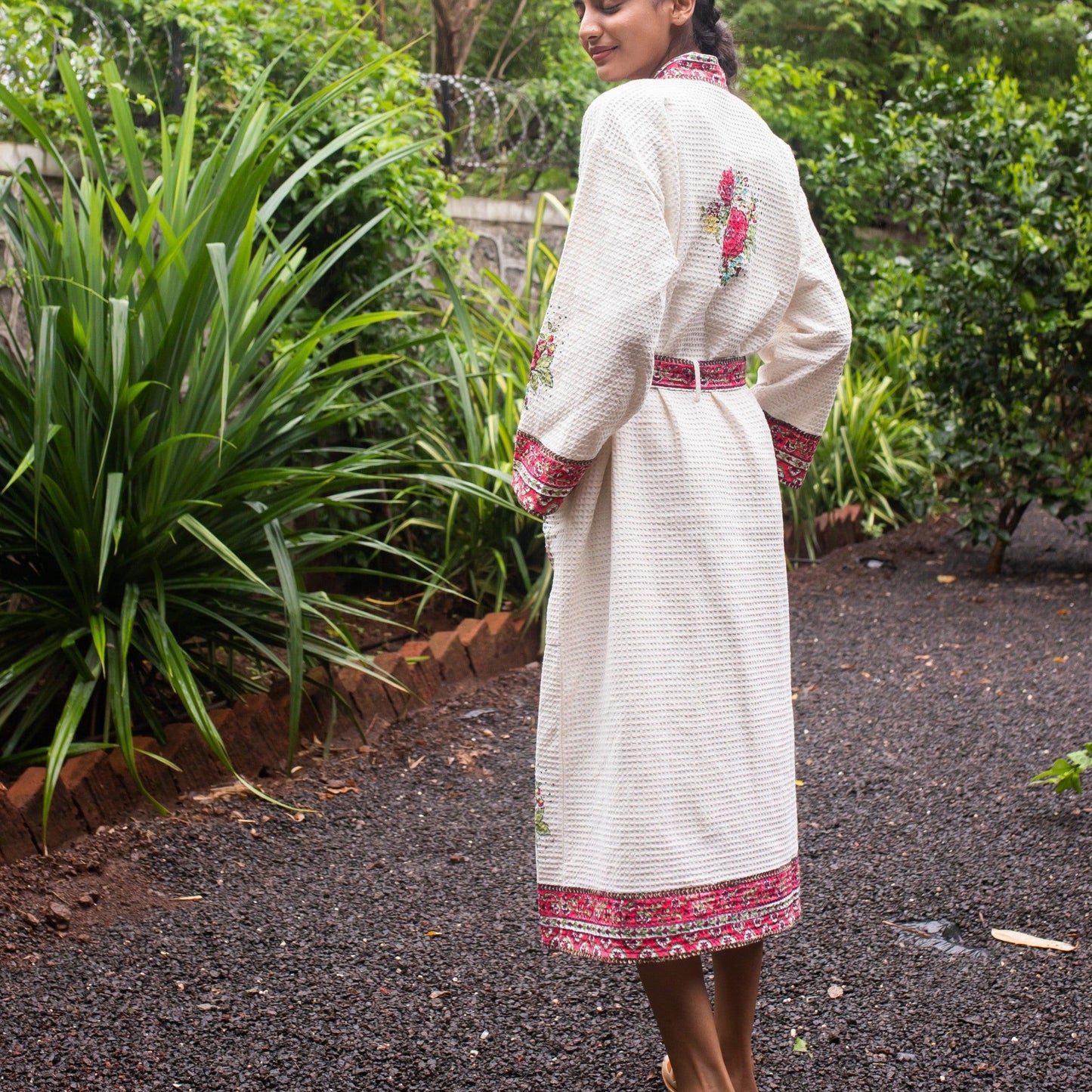 Kentish Rose Bathrobe-Bath robes-House of Ekam